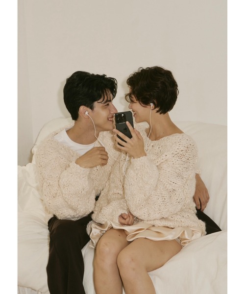 NOTREemor(ノートルエモア)の「emor handmade knit tops(ニット/セーター・レディース・ベビーピンク/ボルドー/ホワイト・FREE)」の18枚目の写真