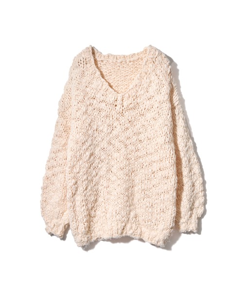 NOTREemor(ノートルエモア)の「emor handmade knit tops(ニット/セーター・レディース・ベビーピンク/ボルドー/ホワイト・FREE)」の19枚目の写真