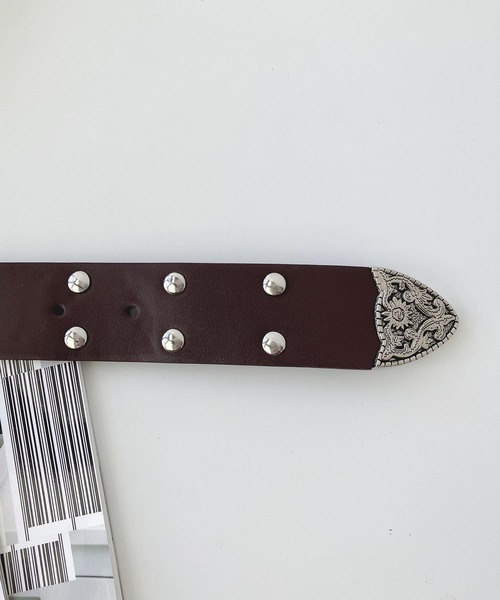 AS KNOW AS plus(アズノゥアズプラス)の「コンチョウエスタンベルト(ベルト・レディース・ブラック/ブラウン・FREE)」の10枚目の写真