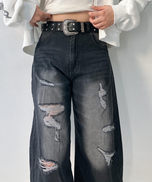 AS KNOW AS plus(アズノゥアズプラス)の「コンチョウエスタンベルト(ベルト・レディース・ブラック/ブラウン・FREE)」の7枚目の写真