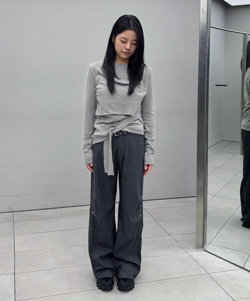 INSILENCE WOMEN（インサイレンスウーマン）の「ベルト付きストライプパンツ メランジェグレー（その他パンツ・レディース・その他・SMALL/MEDIUM/LARGE）」の12枚目の写真