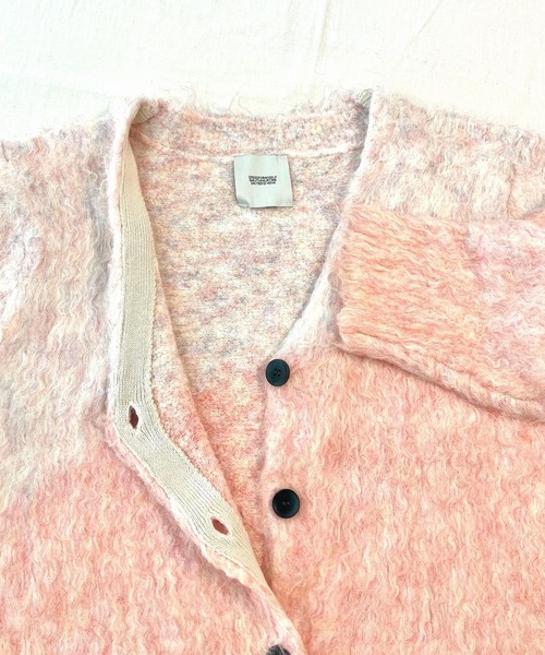Q（キュー）の「マーブルシャギーカーディガン（カーディガン/ボレロ・レディース・サーモンピンク/アッシュブラウン・MEDIUM）」の7枚目の写真