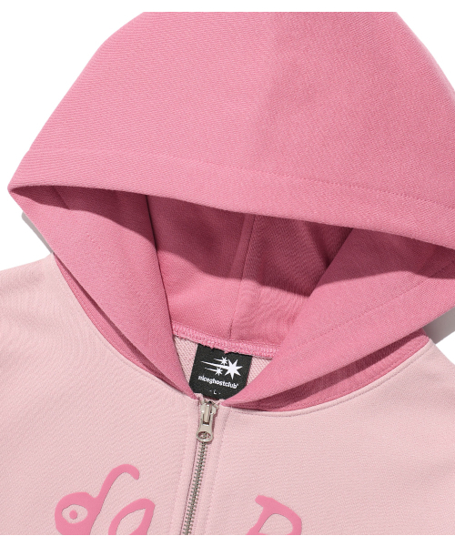NICE GHOST CLUB（ナイスゴーストクラブ）の「DARK FANTASY HOODIE ZIP UP_PINK(NG2FFUM483A)（パーカー・レディース・ピンク・SMALL/MEDIUM/LARGE）」の3枚目の写真
