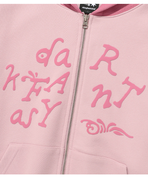 NICE GHOST CLUB（ナイスゴーストクラブ）の「DARK FANTASY HOODIE ZIP UP_PINK(NG2FFUM483A)（パーカー・レディース・ピンク・SMALL/MEDIUM/LARGE）」の4枚目の写真