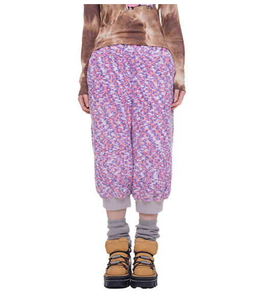 Fleece Bermuda Jogger Shorts_pink