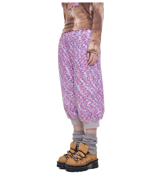 Fleece Bermuda Jogger Shorts_pink