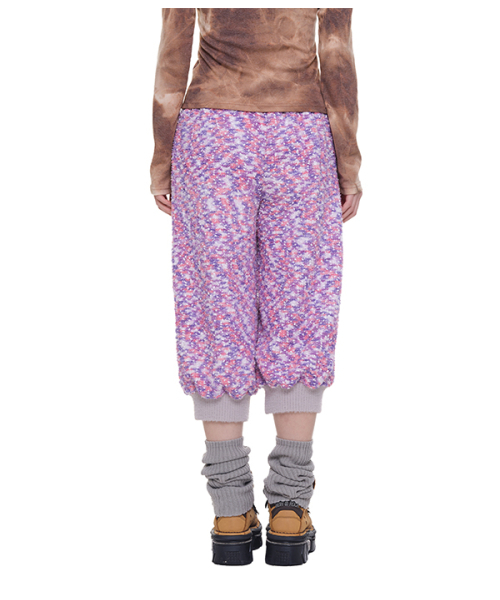 Fleece Bermuda Jogger Shorts_pink