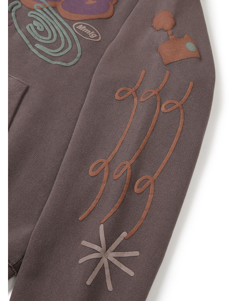 MMLG（エムエムエルジー）の「[Mmlg] DYED HILL MOTIVE HOODIE (BROWN)（パーカー・レディース・その他・LARGE/X-LARGE/MEDIUM/SMALL）」の3枚目の写真