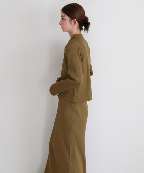 select MOCA（セレクトモカ）の「スポンディッシュＩラインニットスカート（スカート・レディース・アイボリー/ブラック/キャメル・MEDIUM/LARGE）」の13枚目の写真