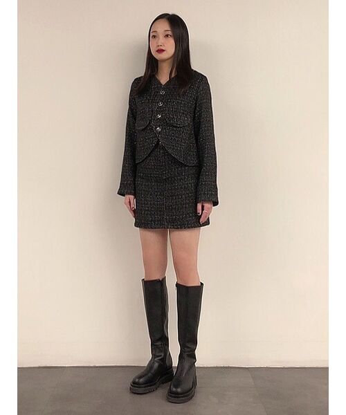 OTHER-worldly（アザーワールドリー）の「チューリップツイードスカート[ブラック]（スカート・レディース・その他・MEDIUM/SMALL）」の12枚目の写真