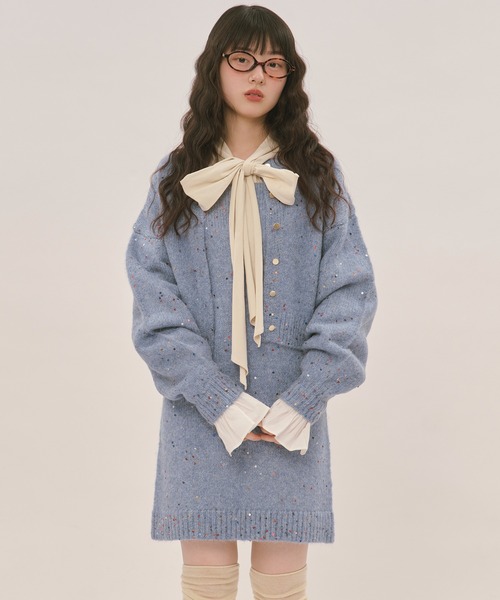 asymmetry ribbon tops / アシンメトリーリボントップス（シャツ