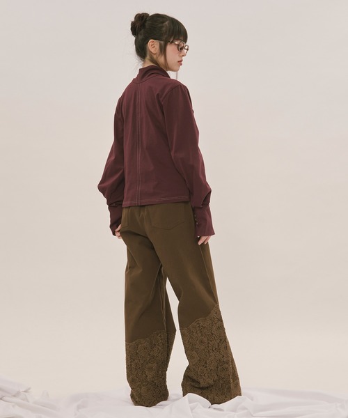 asymmetry ribbon tops / アシンメトリーリボントップス（シャツ