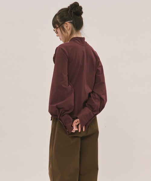 asymmetry ribbon tops / アシンメトリーリボントップス（シャツ