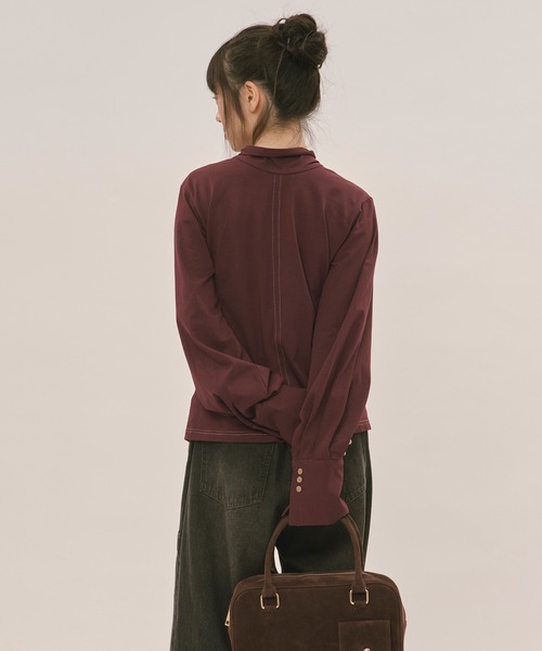 asymmetry ribbon tops / アシンメトリーリボントップス（シャツ