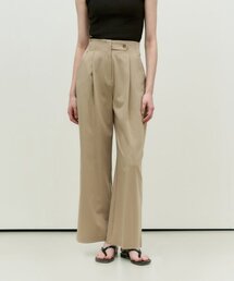 ADAUL（アダウル）の「サマーサイドボタンハイウエストスラックス - ディープベージュ（スラックス）」