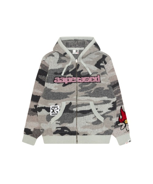 Aape カモフラージュロゴ スウェット AAPE X ERASED KNITTED HOODIE | AAPE.JP