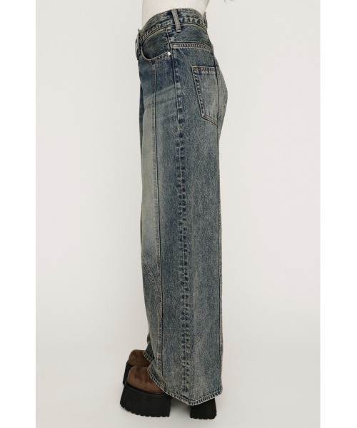 SLY(スライ)の「【新色追加】J/W SWITCHING STRAIGHT PT ジャストウエスト スウィッチングストレートパンツ 秋服 冬服(デニムパンツ・レディース・ブルー/ブルー系その他/ダークブルー・2/1/0)」の7枚目の写真