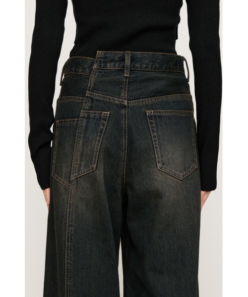 SLY(スライ)の「【新色追加】J/W SWITCHING STRAIGHT PT ジャストウエスト スウィッチングストレートパンツ 秋服 冬服(デニムパンツ・レディース・ブルー/ブルー系その他/ダークブルー・2/1/0)」の17枚目の写真