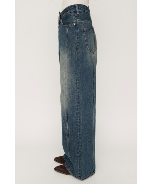 SLY(スライ)の「【新色追加】J/W SWITCHING STRAIGHT PT ジャストウエスト スウィッチングストレートパンツ 秋服 冬服(デニムパンツ・レディース・ブルー/ブルー系その他/ダークブルー・2/1/0)」の21枚目の写真