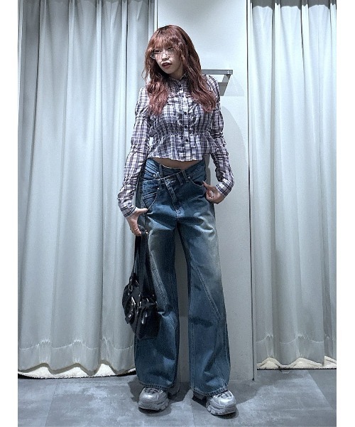 【SLY】　J/W SWITCHING STRAIGHT パンツ 新色追加】J/W SWITCHING STRAIGHT PT ジャストウエスト スウィッチ