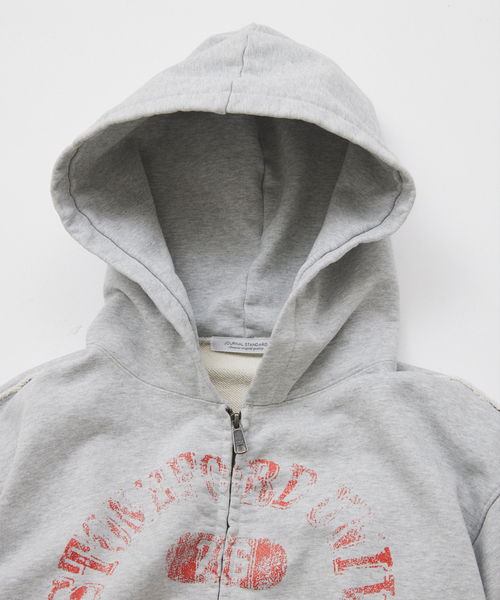 JOURNAL STANDARD(ジャーナルスタンダード)の「ブロークン プリント ジップ フーディ(パーカー・メンズ・チャコールグレー/イエロー・MEDIUM/LARGE)」の9枚目の写真