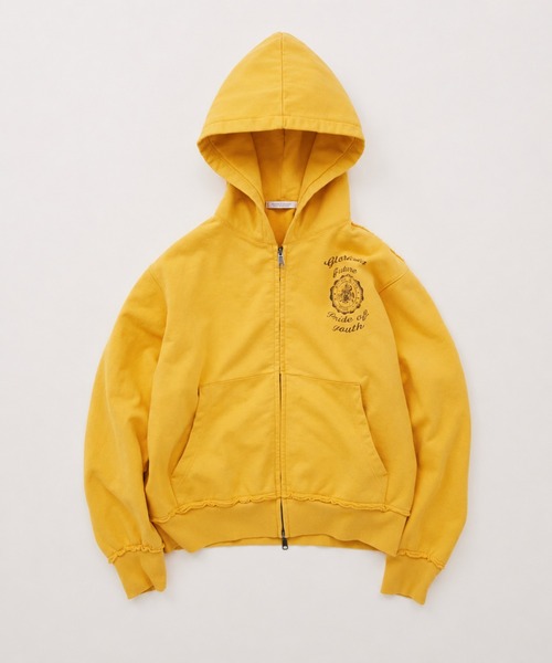 JOURNAL STANDARD(ジャーナルスタンダード)の「ブロークン プリント ジップ フーディ(パーカー・メンズ・チャコールグレー/イエロー・MEDIUM/LARGE)」の1枚目の写真