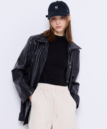 manavis7（マナビスセブン）の「Cracked Leather Jacket [Charcoal]（テーラードジャケット）」