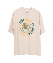 OVERGROW（オーバーグロウ）の「ダレラ ダレ セミオーバーフィットTシャツ [ライトベージュ]（Tシャツ/カットソー）」