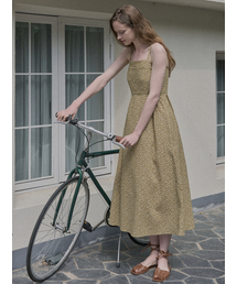 AVANT-G（アバン）の「Floral Pattern Sleeveless Dress - MUSTARD（ワンピース）」