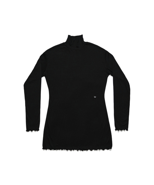LLL DESIGN STUDIO（lllデザインスタジオ）の「Wool Tencel Turtleneck Long T-shirt_Black（Tシャツ/カットソー・レディース・その他・FREE）」の5枚目の写真