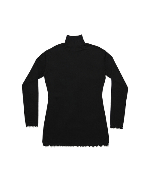 LLL DESIGN STUDIO（lllデザインスタジオ）の「Wool Tencel Turtleneck Long T-shirt_Black（Tシャツ/カットソー・レディース・その他・FREE）」の6枚目の写真