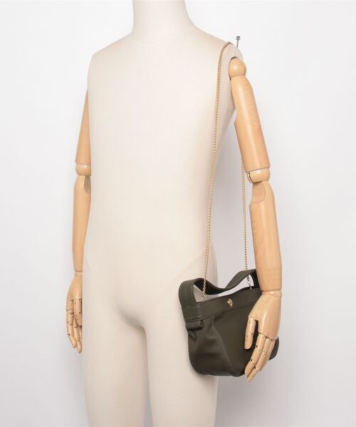 POMTATA(ポンタタ)の「POMTATA/ポンタタ/OEL MINI TOTE/P3170(トートバッグ・レディース・ブラック/オリーブ系3・F)」の6枚目の写真
