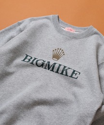 BIGMIKE 裏毛 クルーネック長袖トレーナー