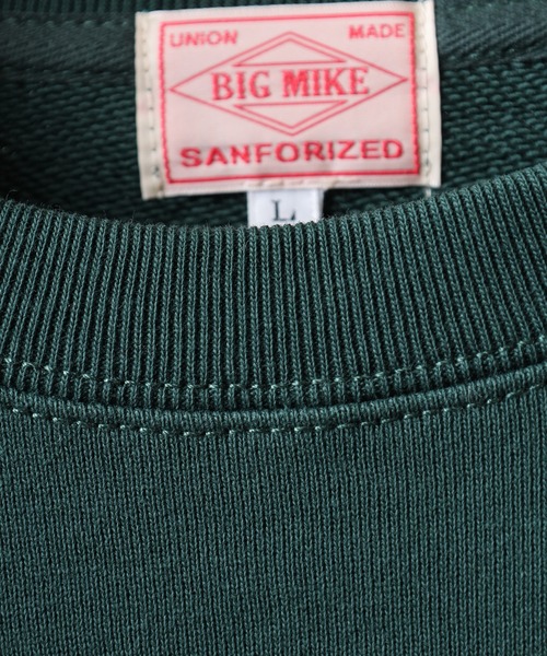 BIG MIKE(ビッグマイク)の「BIGMIKE 裏毛 クルーネック長袖トレーナー(スウェット・レディース・グレー系/ブラック系/ブラック/アッシュグレー/杢グレー/グリーン/ブラック系1/グリーン系・L/XL/M)」の19枚目の写真
