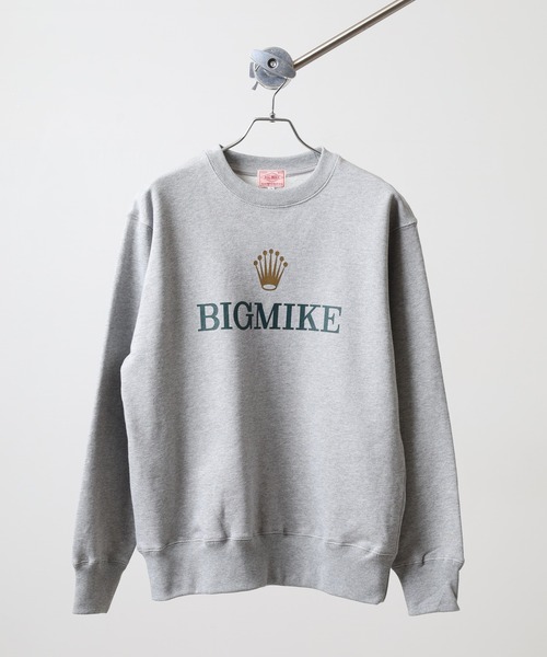 BIG MIKE(ビッグマイク)の「BIGMIKE 裏毛 クルーネック長袖トレーナー(スウェット・レディース・グレー系/ブラック系/ブラック/アッシュグレー/杢グレー/グリーン/ブラック系1/グリーン系・L/XL/M)」の10枚目の写真