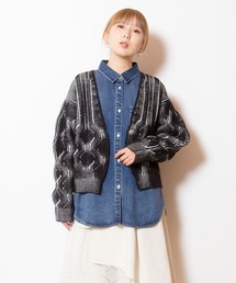 リバーシブルニットカーディガン