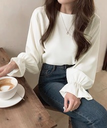 キャンディースリーブプルオーバーブラウス