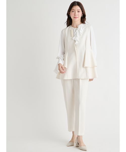 CELFORD（セルフォード）の「ペプラムパールジレ（その他アウター・レディース・ダークネイビー/アイボリー/ブラック・F）」の16枚目の写真