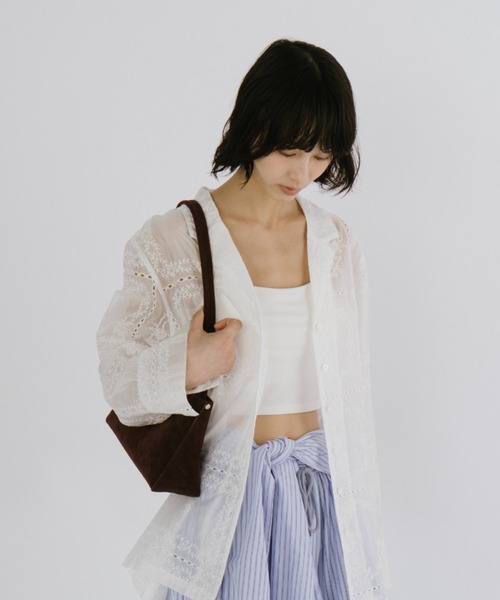 duei(デュイ)の「カップ付ショート丈キャミ / 接触冷感 / 抗菌防臭 / UVカット(キャミソール・レディース・ブラック/ホワイト・FREE)」の10枚目の写真