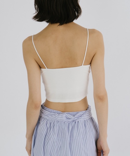 duei(デュイ)の「カップ付ショート丈キャミ / 接触冷感 / 抗菌防臭 / UVカット(キャミソール・レディース・ブラック/ホワイト・FREE)」の9枚目の写真