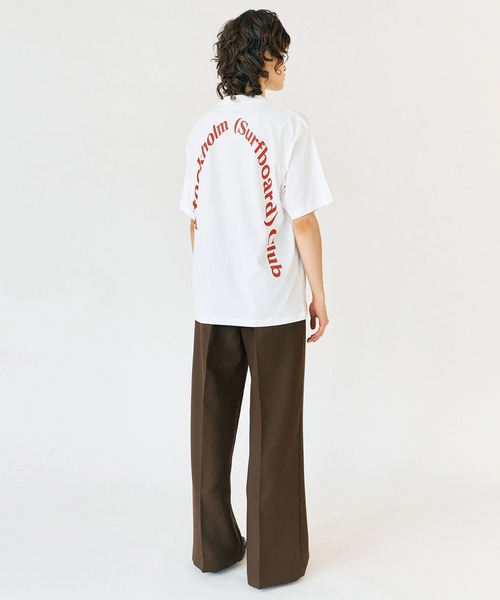 Stockholm Surfboard Club(ストックホルムサーフボードクラブ)の「Stockholm Surfboard Club/ストックホルムサーフボードクラブ 半袖Tシャツ Back Logo T-Shirt(Tシャツ/カットソー・メンズ・ブラック/マルーン/ホワイト・S/M/L/XL)」の12枚目の写真