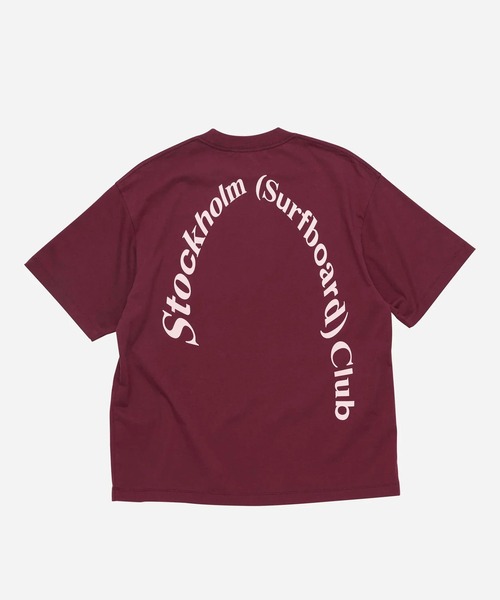 Stockholm Surfboard Club(ストックホルムサーフボードクラブ)の「Stockholm Surfboard Club/ストックホルムサーフボードクラブ 半袖Tシャツ Back Logo T-Shirt(Tシャツ/カットソー・メンズ・ブラック/マルーン/ホワイト・S/M/L/XL)」の8枚目の写真