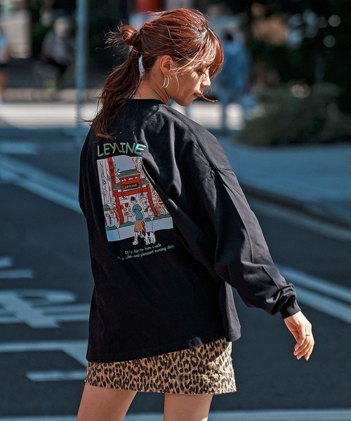 Leyline(レイライン)の「【Leyline】stroll-smith long sleeve(Tシャツ/カットソー・メンズ・ホワイト/ブラック・L/XL)」の2枚目の写真
