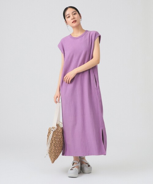 Ray BEAMS（レイビームス）の「【別注】Champion / ロング ワンピース（ワンピース・レディース・ブラック/パープル・MEDIUM）」の5枚目の写真
