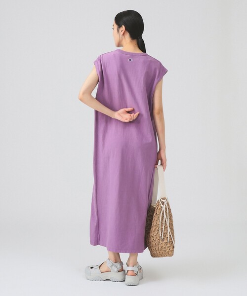 Ray BEAMS（レイビームス）の「【別注】Champion / ロング ワンピース（ワンピース・レディース・ブラック/パープル・MEDIUM）」の6枚目の写真