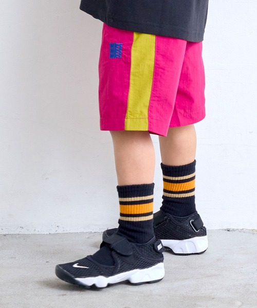 Life Support Products(ライフサポートプロダクツ)の「ナイロン切り替えラインショーツ/セットアップ可(その他パンツ・キッズ・ブラック/マスタード/オレンジ/アイボリー/ピンク/ターコイズブルー・100/90/80/95/110/150/140/130/120)」の5枚目の写真