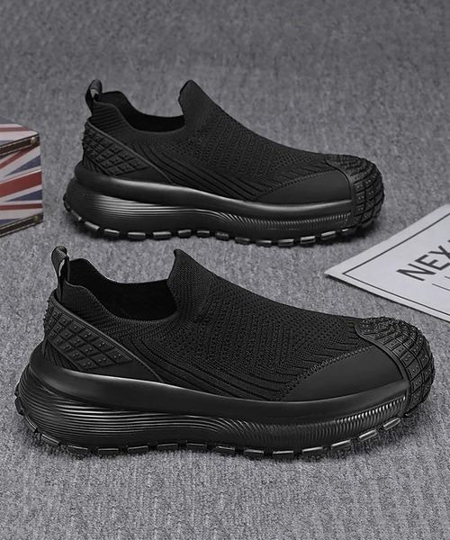 WESTBOY(ウエストボーイ)の「ストリート ニットスリッポン スニーカー WO25W18SH03(スニーカー・メンズ・ベージュ/ブラック・41/44/43/42)」の12枚目の写真