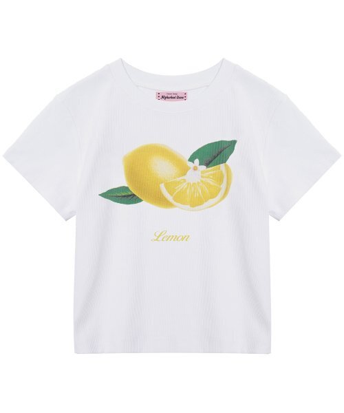 HIGH SCHOOL DISCO(ハイスクールディスコ)の「フレッシュレモンゴルジクロップTシャツ_ホワイト(Tシャツ/カットソー・レディース・その他・FREE)」の2枚目の写真