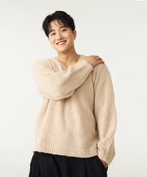 DOUBLE EIGHT（ダブルエイト）の「ソフトテクスチャーニット（ベージュ）（ニット/セーター）」