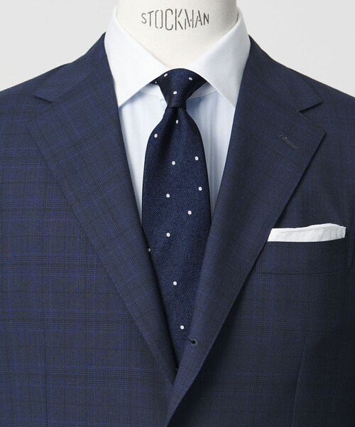 green label relaxing（グリーンレーベルリラクシング）の「GLR ジャパン ヴィンテージ 8.0cm ドット ネクタイ（ネクタイ・メンズ・ターコイズブルー系/ピンク/ダークブラウン/ネイビー/ベージュ/ダークグレー・FREE）」の4枚目の写真